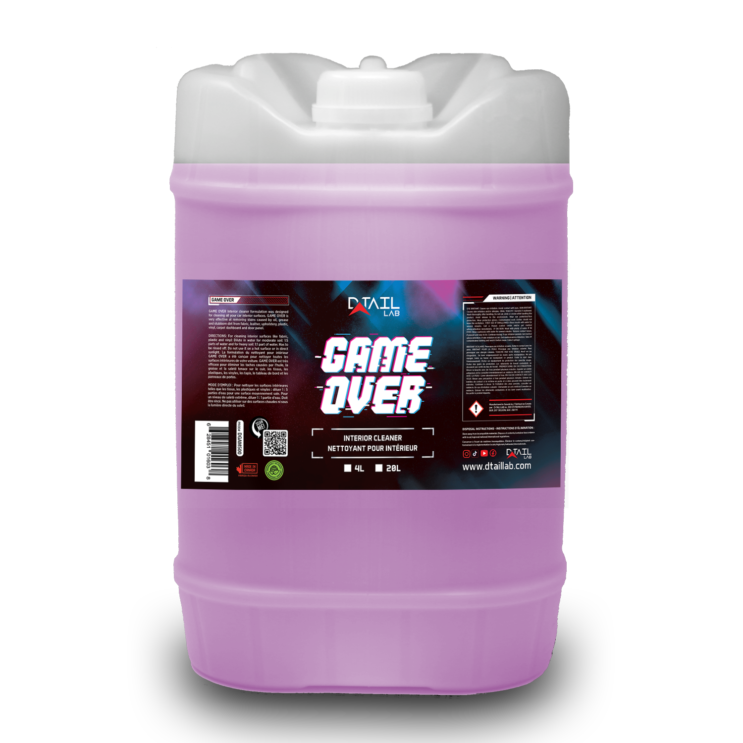 GAME OVER Carpet & Upholstery Cleaner - LEATHER AND FABRIC - D-Tail Lab