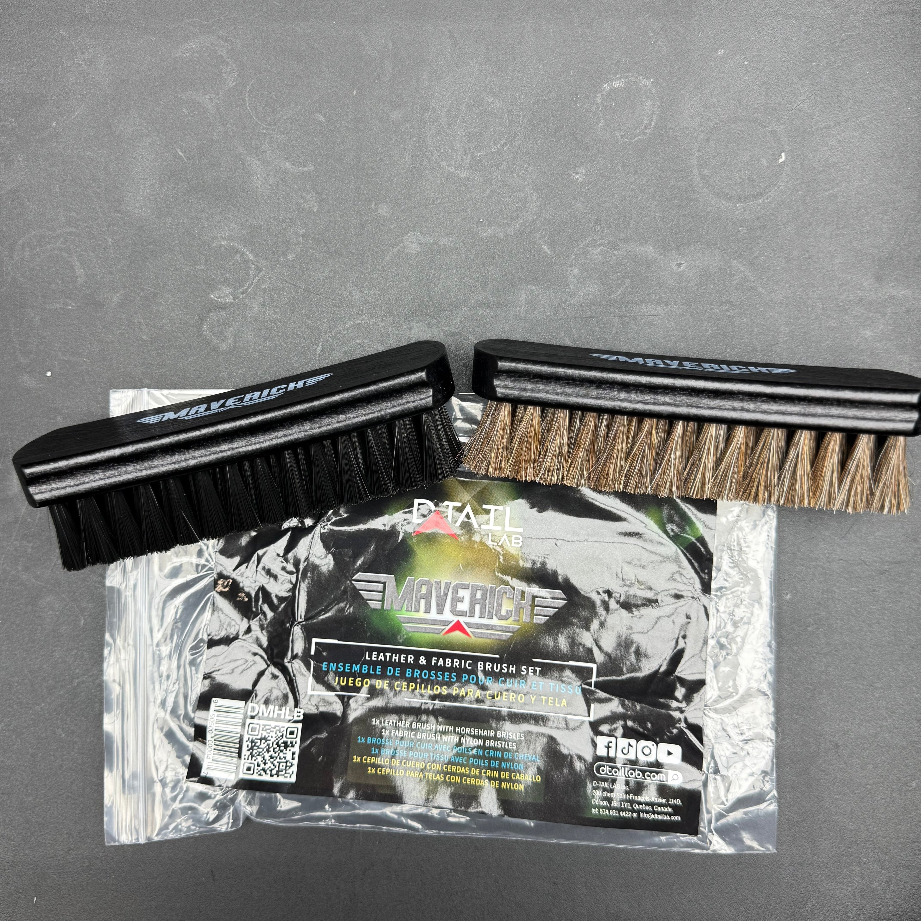 MAVERICK Leather & Fabric Brush Set - 2 PCS - BRUSHES - D-Tail Lab