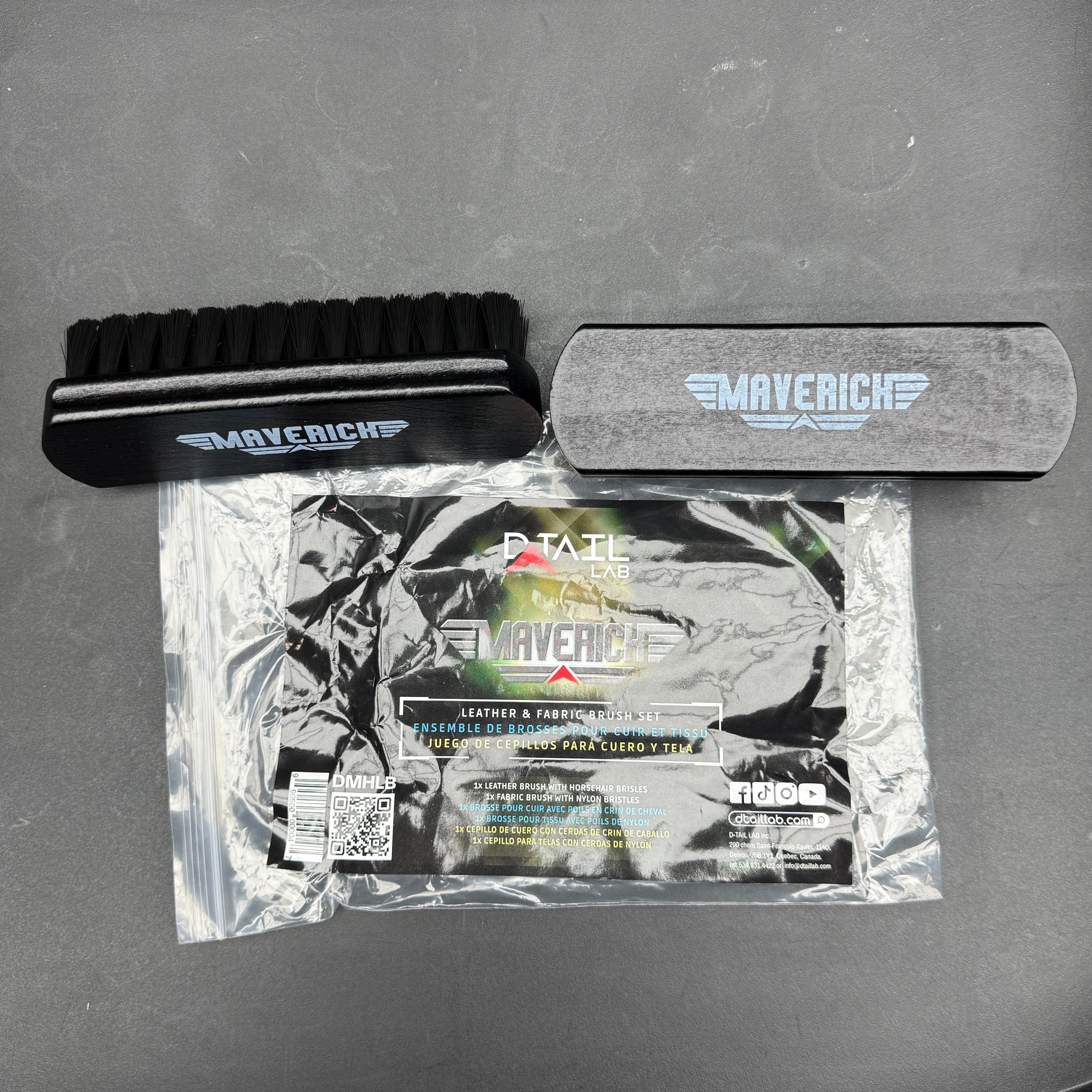 MAVERICK Leather & Fabric Brush Set - 2 PCS - BRUSHES - D-Tail Lab