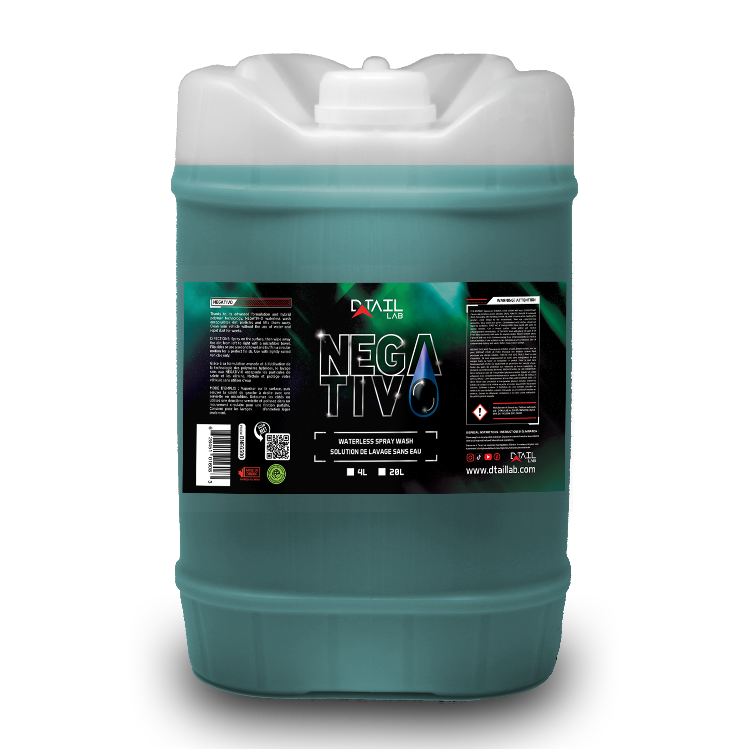 NEGATIVO Waterless Wash Detailing Spray - RINSE LESS & WATER LESS - D-Tail Lab