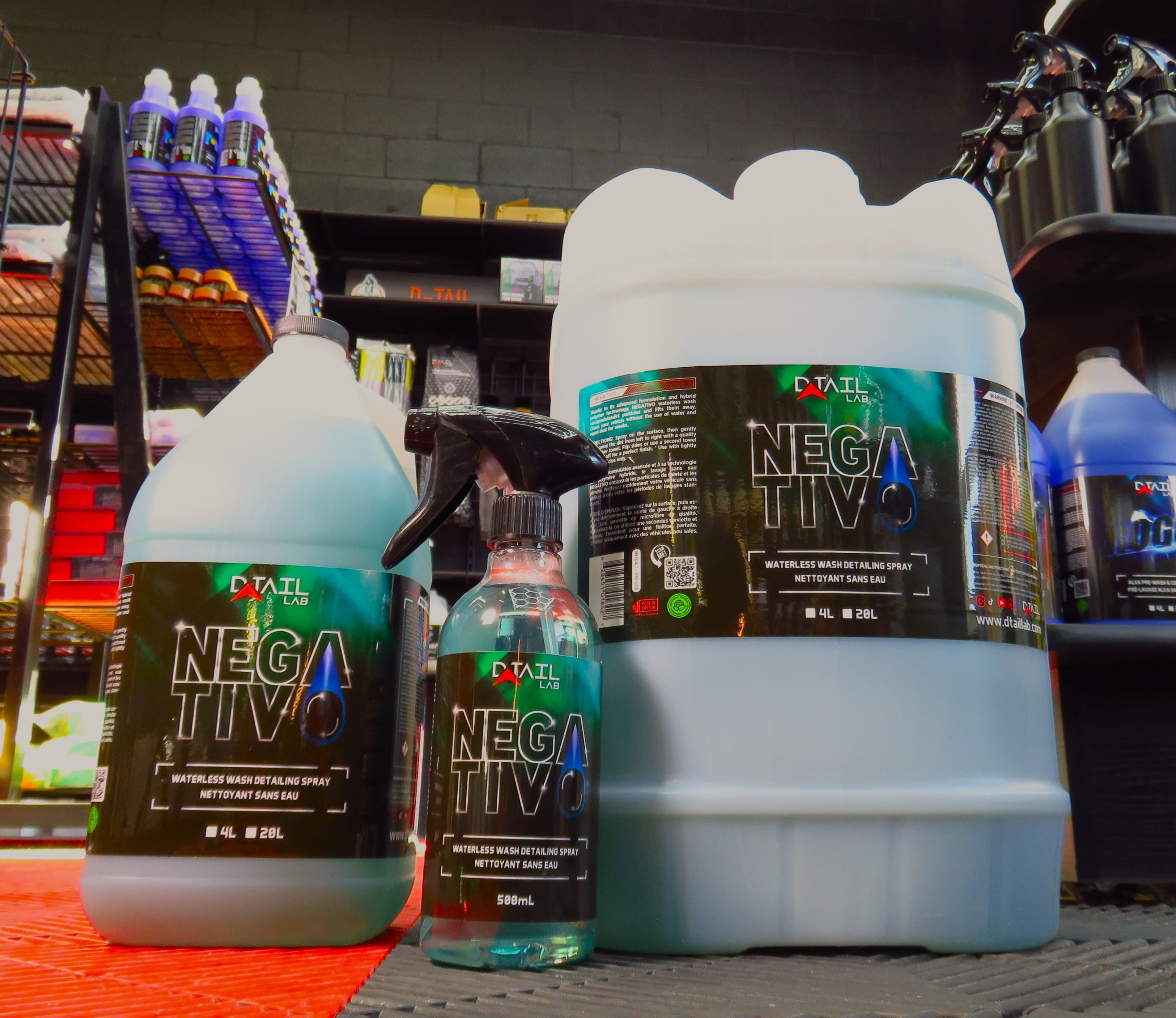 NEGATIVO Waterless Wash Detailing Spray - RINSE LESS & WATER LESS - D-Tail Lab